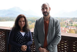 Claudia Howe (Mitratech) und Andreas Eicher (RiskNET)